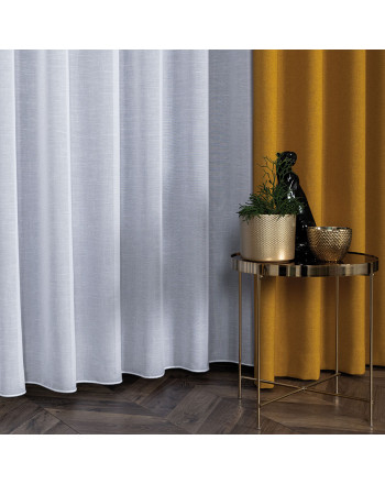 PREMIUM ALLURE Firanka na metry z ołowianką Tomasa, wysokość 300 cm, kolor biały