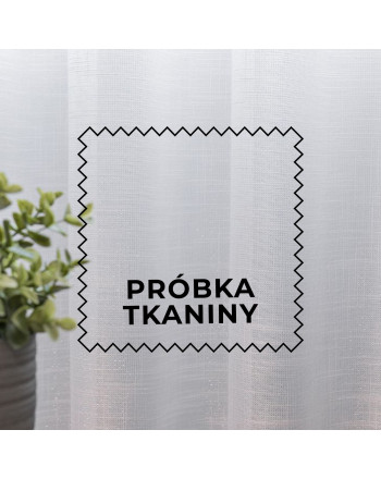 Próbka firany o strukturze płótna z połyskiem, kolor biały, kod 400041
