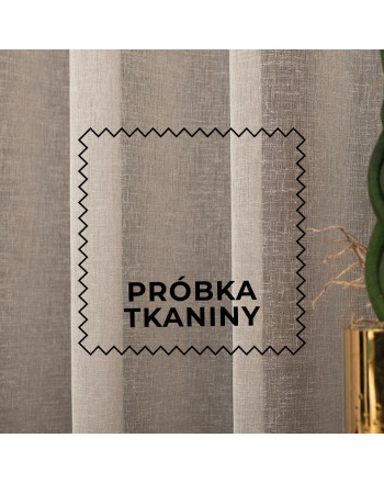 Próbka firany Petra o strukturze płótna, kolor chłodny beżowy, kolekcja Allure