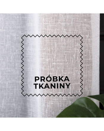 Próbka firany Petra o strukturze płótna, kolor biały, kolekcja Allure