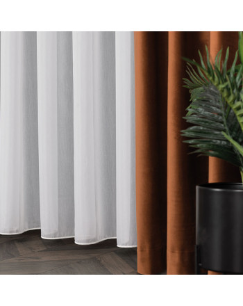 PREMIUM ALLURE Firanka na metry z ołowianką Gajana, wysokość 300 cm, kolor kremowy