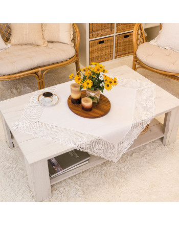 Serweta bawełniana z ażurem, rozmiar 85x85 cm, Rachela