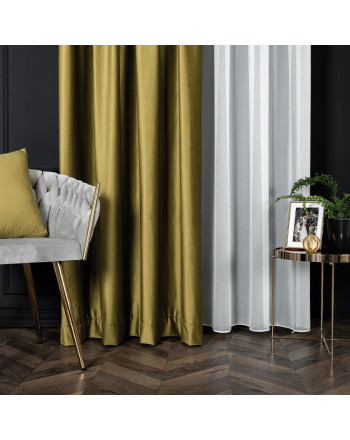 PREMIUM ALLURE Firanka na metry z ołowianką Irmina, wysokość 300 cm, kolor kremowy