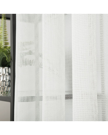 Firanka zagęszczona siatka z ołowianką, kolor kremowy, wysokość 310 cm, 001392 - sprzedawana na metry