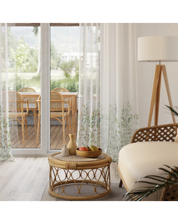 Firana z etaminy z ołowianką wzór od dołu, wysokość 295 cm - sprzedawana na metry