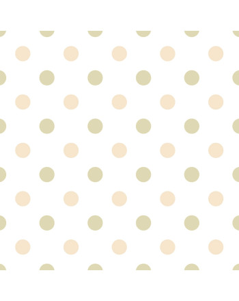 Tkanina zasłonowa, z delikatnym nadrukiem w kolorze pastelowy oliwkowy, szerokość 150 cm, Kropki - sprzedawana na metry