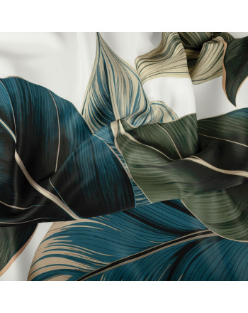 Materiał na zasłony, zaciemniający typu blackout, drukowany w liście, wysokość 300 cm, Zurin - sprzedawany na metry