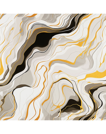 Tkanina zasłonowa zaciemniająca typu blackout Stone, szerokość 145 cm, z biało-brązowym nadrukiem - sprzedawana na metry