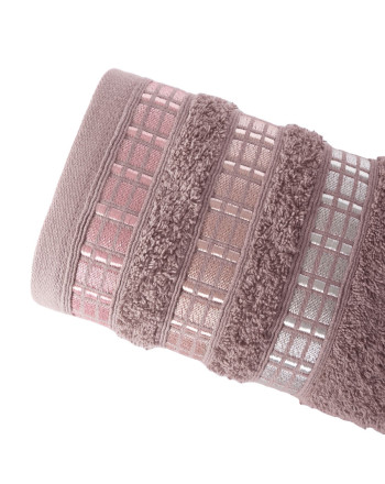 Bawełniany ręcznik frotte w kolorze liliowym, 2 rozmiary, Luxury