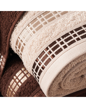 Bawełniany ręcznik frotte w kolorze kremowym, 2 rozmiary, Luxury