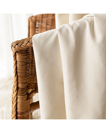 Welurowy materiał na zasłony kolor ciemny kremowy wysokość 300 cm Milas - sprzedawany na metry