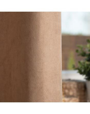 Welurowy materiał na zasłony, kolor nude, wysokość 300 cm, Milas - sprzedawana na metry