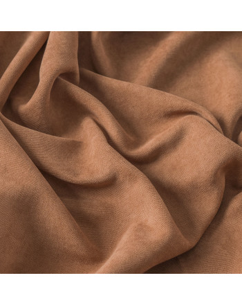 Welurowy materiał na zasłony, kolor ciepły brązowy, wysokość 300 cm, Milas - sprzedawany na metry