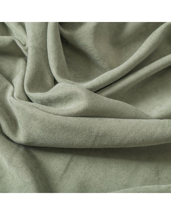 Welurowy materiał na zasłony, kolor szaro-zielony, wysokość 290 cm, Milas - sprzedawana na metry