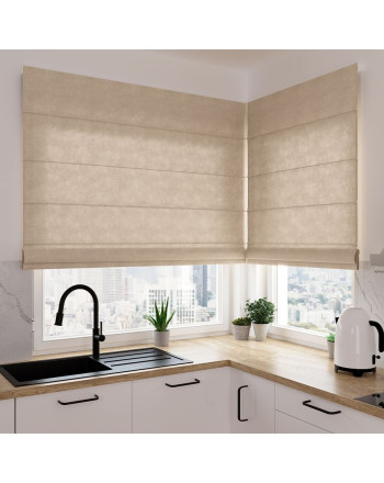 Gotowa roleta rzymska nowoczesna Milas, kolor cappucino, szerokość 80-180 cm, wysokość 170 cm
