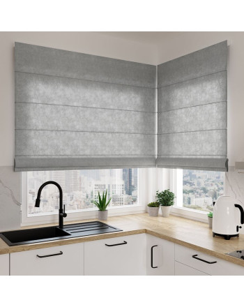 Gotowa roleta rzymska nowoczesna Milas, kolor chłodny szary, szerokość 80-180 cm, wysokość 170 cm