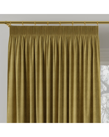 Zasłona gotowa na taśmie do salonu rozmiar 140x250 cm, kolor jasny oliwkowy - szyta na wymiar