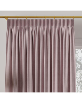 Modna zasłona do salonu Milas na taśmie, rozmiar 140x250 cm, kolor ciemny pastelowy róż - szyta na wymiar
