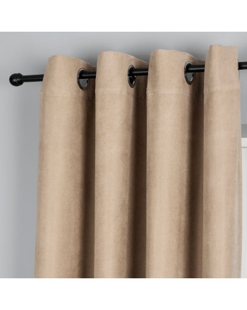 Zasłona welurowa gotowa na przelotkach Weluria, rozmiar 140x250 cm, kolor cappuccino