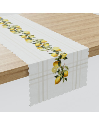 Bieżnik z tkaniny wodoodpornej z owocowym nadrukiem, rozmiar 38x180 cm, Cytrusy
