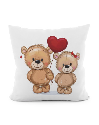 Poszewka dziecięca welwetowa Parka 40x40cm, kolor brązowy