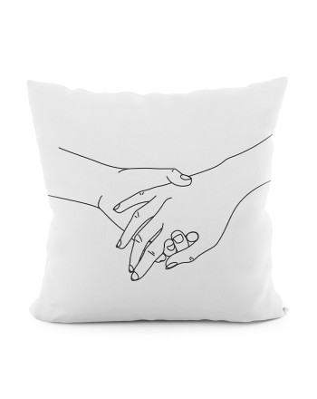 Poszewka welwetowa na poduszkę line art Razem, 40x40cm
