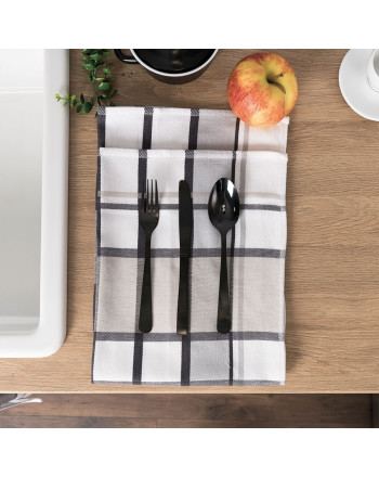 Bawełniana ścierka kuchenna, kolor szaro-beżowy, rozmiar 50x70 cm, Krati