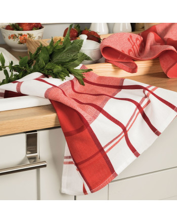 Ścierka kuchenna, rozmiar 50x70 cm, kolor czerwony 