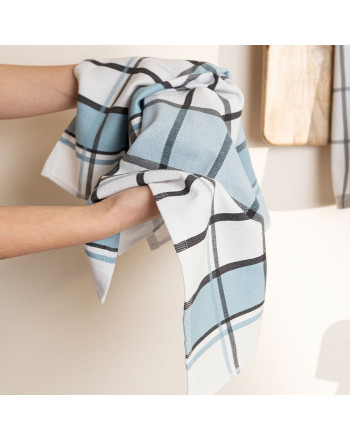 Bawełniana ścierka kuchenna, kolor błękitny, rozmiar 50x70 cm, Krati