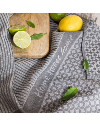 Bawełniana ścierka kuchenna, kolor szary, rozmiar 50x70 cm, Sweet home