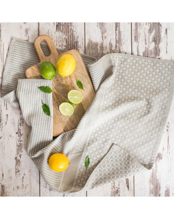 Bawełniana ścierka kuchenna, kolor beżowy, rozmiar 50x70 cm, Sweet home