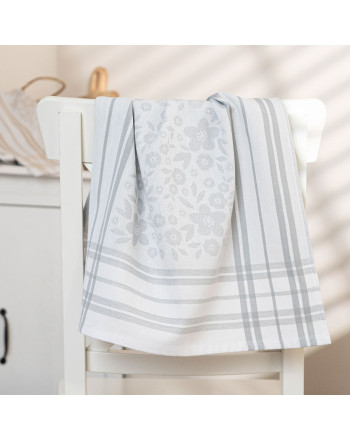 Bawełniana ścierka kuchenna, kolor szary, rozmiar 50x70 cm, Fiołka