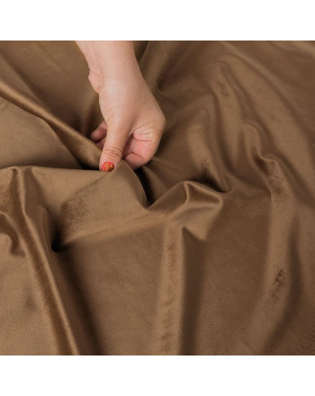 Ekskluzywna tkanina zasłonowa Velvet, wysokość 300 cm, kolor ciepły brązowy - sprzedawana na metry