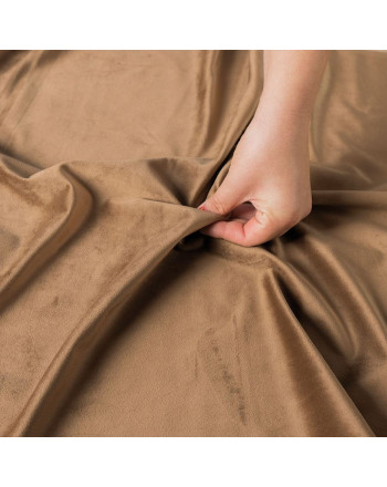 Ekskluzywna tkanina zasłonowa Velvet, wysokość 300 cm, kolor brązowy  - sprzedawana na metry
