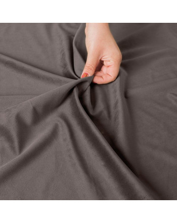 PREMIUM ALLURE Ekskluzywna tkanina zasłonowa na metry Velvet, wysokość 300 cm, kolor chłodny brązowy