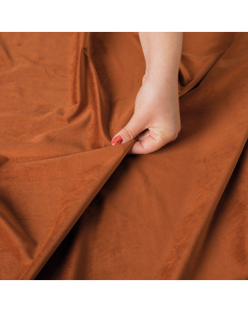 PREMIUM ALLURE Ekskluzywna tkanina zasłonowa na metry Velvet, wysokość 280 cm, kolor rdzawy