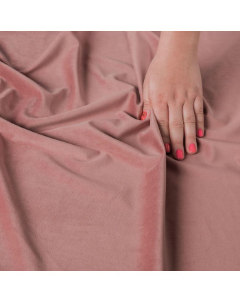 Ekskluzywny materiał na zasłony do salonu Velvet, wysokość 300 cm, kolor pudrowy róż - sprzedawana na metry