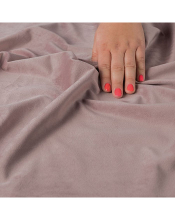 Ekskluzywny materiał na zasłony do salonu Velvet, wysokość 300 cm, kolor pastelowy fioletowy - sprzedawana na metry