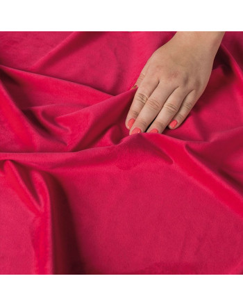 Ekskluzywna tkanina zasłonowa Velvet, wysokość 300 cm, kolor malinowy - sprzedawana na metry