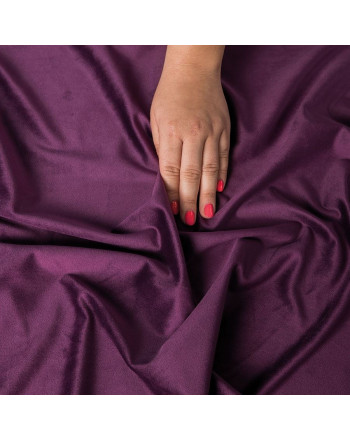 Ekskluzywna tkanina zasłonowa Velvet, wysokość 300 cm, kolor fioletowy - sprzedawana na metry