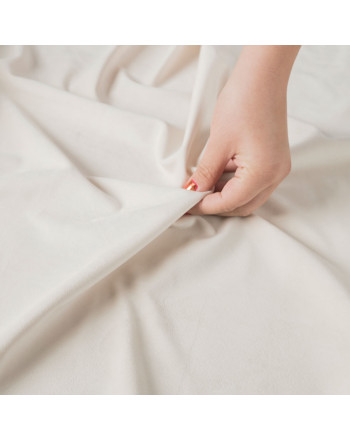 PREMIUM ALLURE Ekskluzywna tkanina zasłonowa na metry Velvet, wysokość 280 cm, kolor ecru