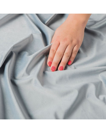 Ekskluzywna tkanina zasłonowa Velvet, wysokość 300 cm, kolor szaroniebieski - sprzedawana na metry