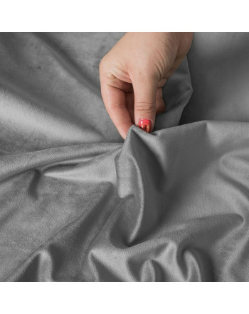 PREMIUM ALLURE Ekskluzywna tkanina zasłonowa na metry Velvet, wysokość 300 cm, kolor szary