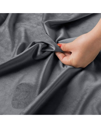 Ekskluzywna tkanina zasłonowa Velvet, wysokość 300 cm, kolor ciemny szary - sprzedawana na metry