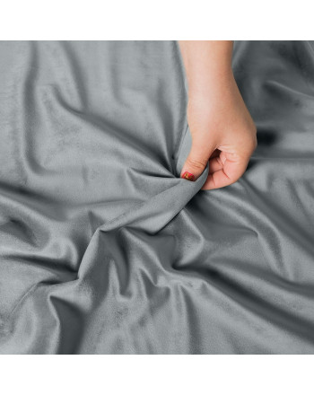 PREMIUM ALLURE Ekskluzywna tkanina zasłonowa na metry Velvet, wysokość 280 cm, kolor pastelowy szary