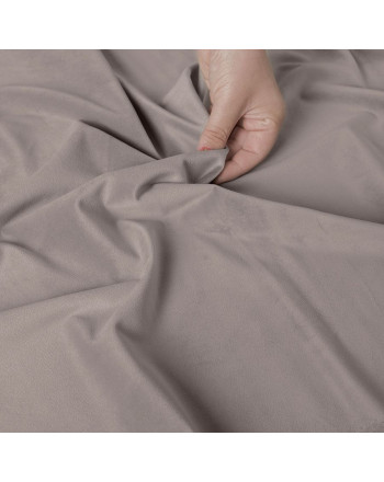 Ekskluzywny materiał na zasłony do salonu Velvet, wysokość 300 cm, kolor ciepły jasny szary - sprzedawana na metry