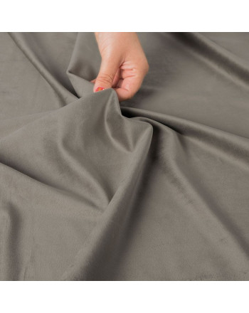 Ekskluzywny materiał na zasłony do salonu Velvet, wysokość 300 cm, kolor ciepły szary - sprzedawana na metry