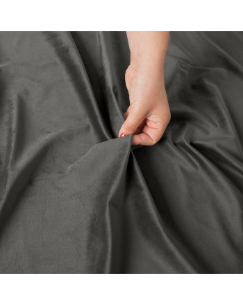 Ekskluzywna tkanina zasłonowa Velvet, wysokość 300 cm, kolor ciemny ciepły szary - sprzedawana na metry