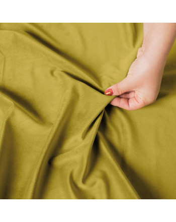 Ekskluzywna tkanina zasłonowa Velvet, wysokość 300 cm, kolor jasny oliwkowy - sprzedawana na metry