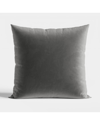 Poszewka welwetowa Velvi, kolor ciemny szary, antracytowy
